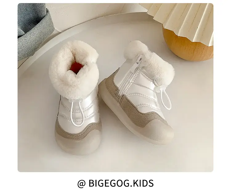 Baby Snow Boots, Boys' Fleece-Lined Cotton Shoes, Baby Toddler Shoes, Soft Soles, 0 to 1 Year Old Baby Shoes, Women's Autumn and Winter — feature 17