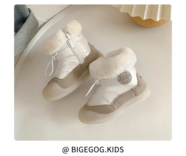Baby Snow Boots, Boys' Fleece-Lined Cotton Shoes, Baby Toddler Shoes, Soft Soles, 0 to 1 Year Old Baby Shoes, Women's Autumn and Winter — feature 18