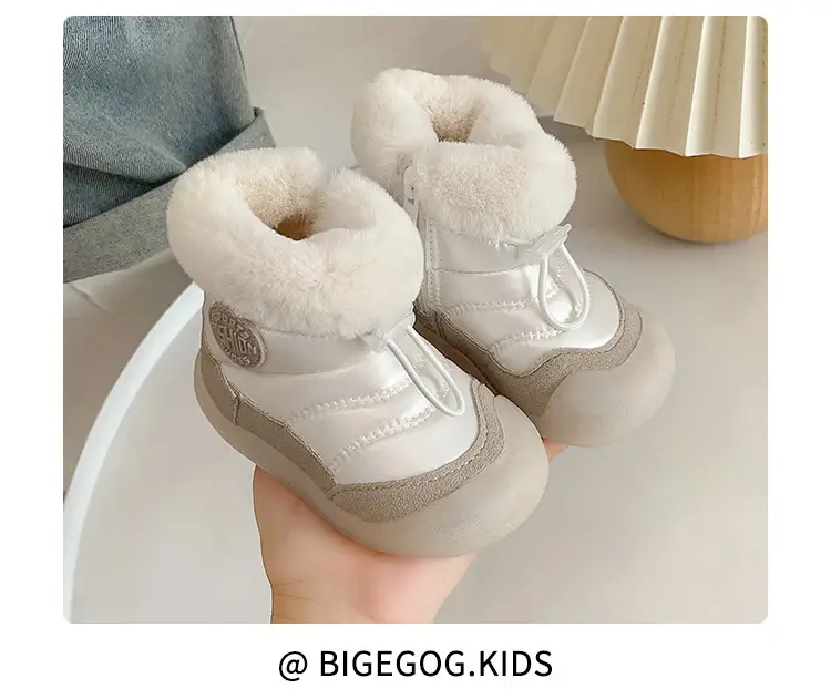 Baby Snow Boots, Boys' Fleece-Lined Cotton Shoes, Baby Toddler Shoes, Soft Soles, 0 to 1 Year Old Baby Shoes, Women's Autumn and Winter — feature 19