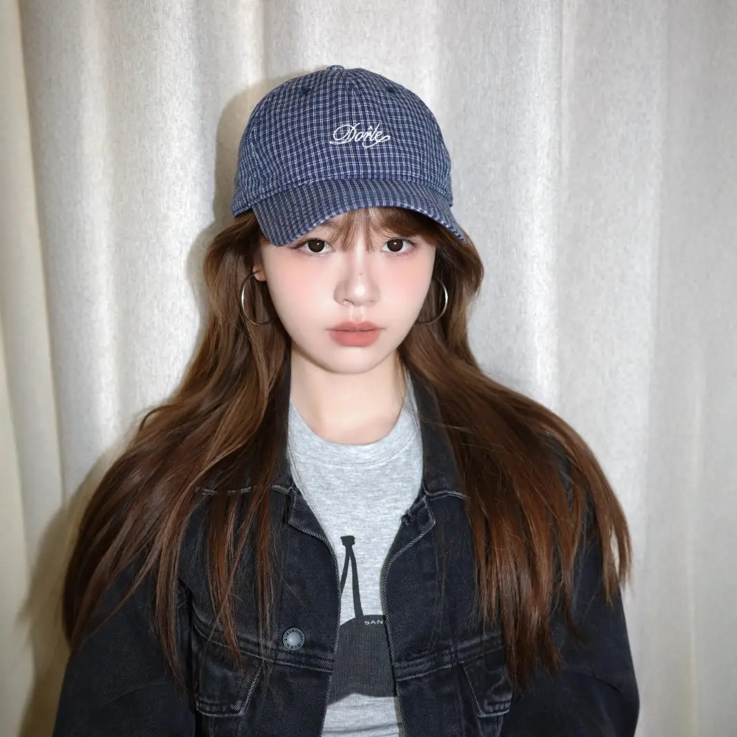 Women Korean Retro Plaid Letter Cap 2025 Spring - Image 3