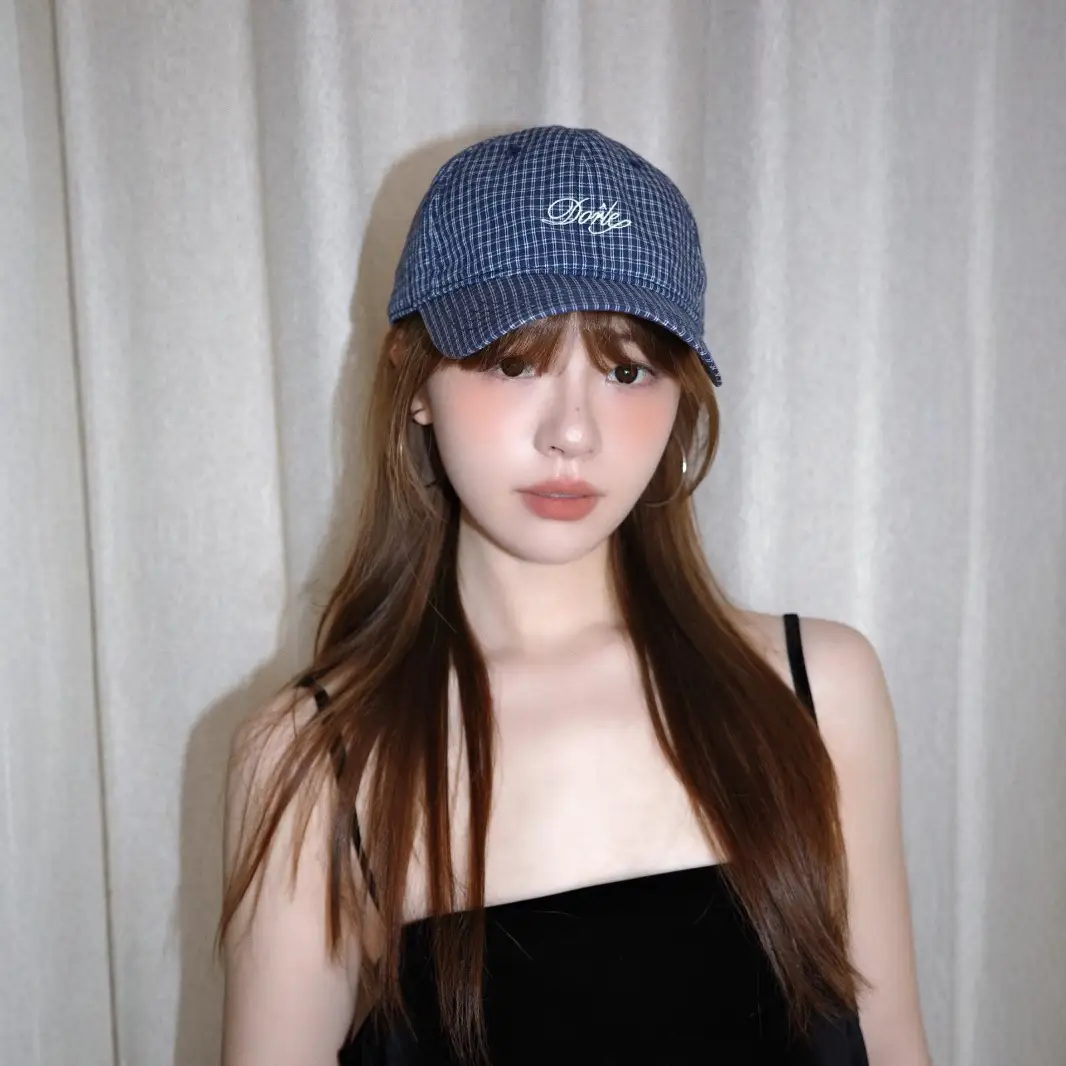 Women Korean Retro Plaid Letter Cap 2025 Spring - Image 4