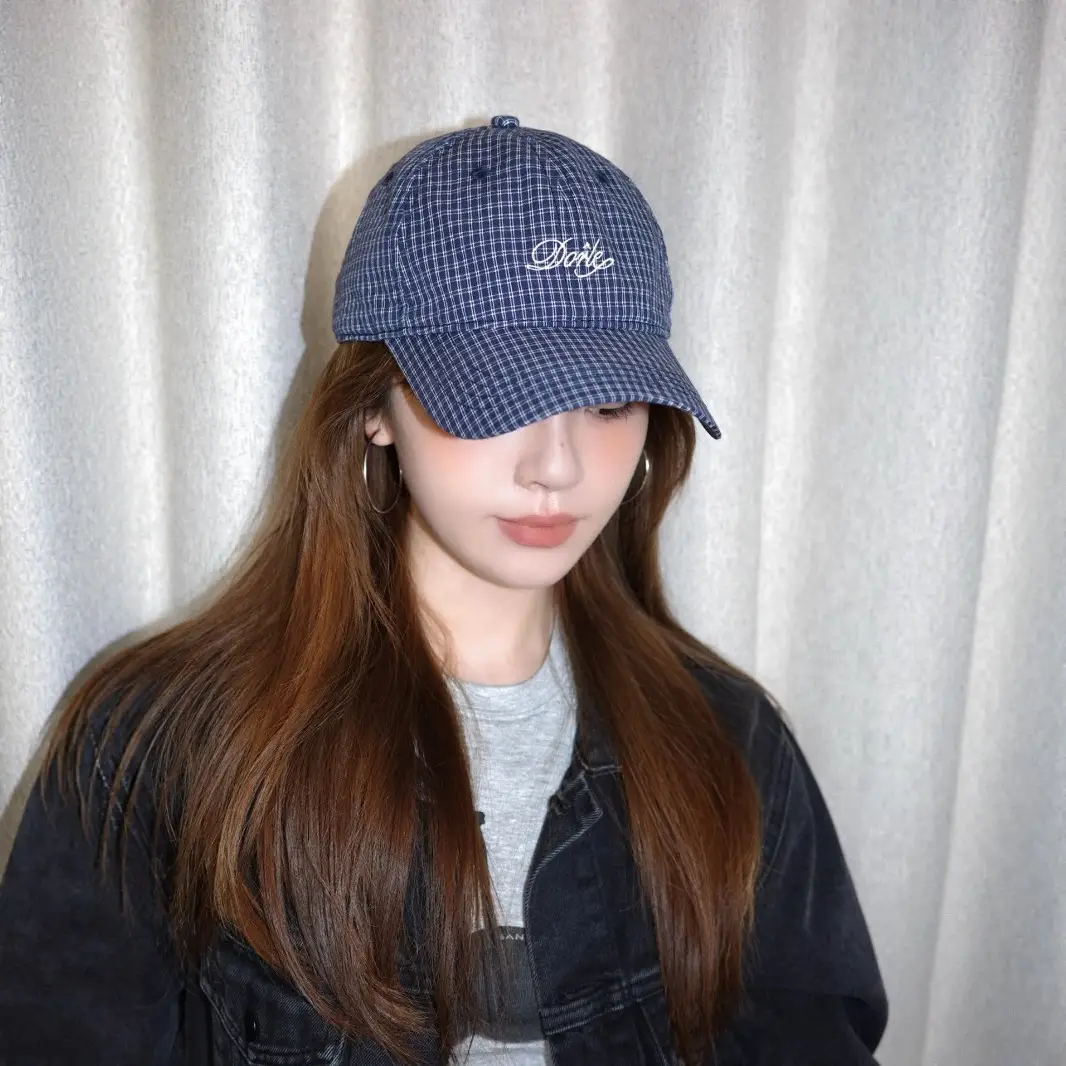 Women Korean Retro Plaid Letter Cap 2025 Spring - Image 5