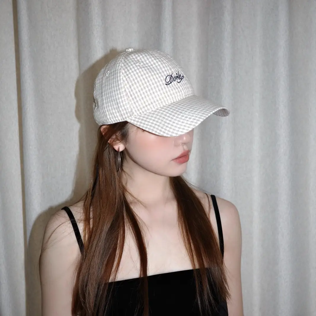 Women Korean Retro Plaid Letter Cap 2025 Spring - Image 6
