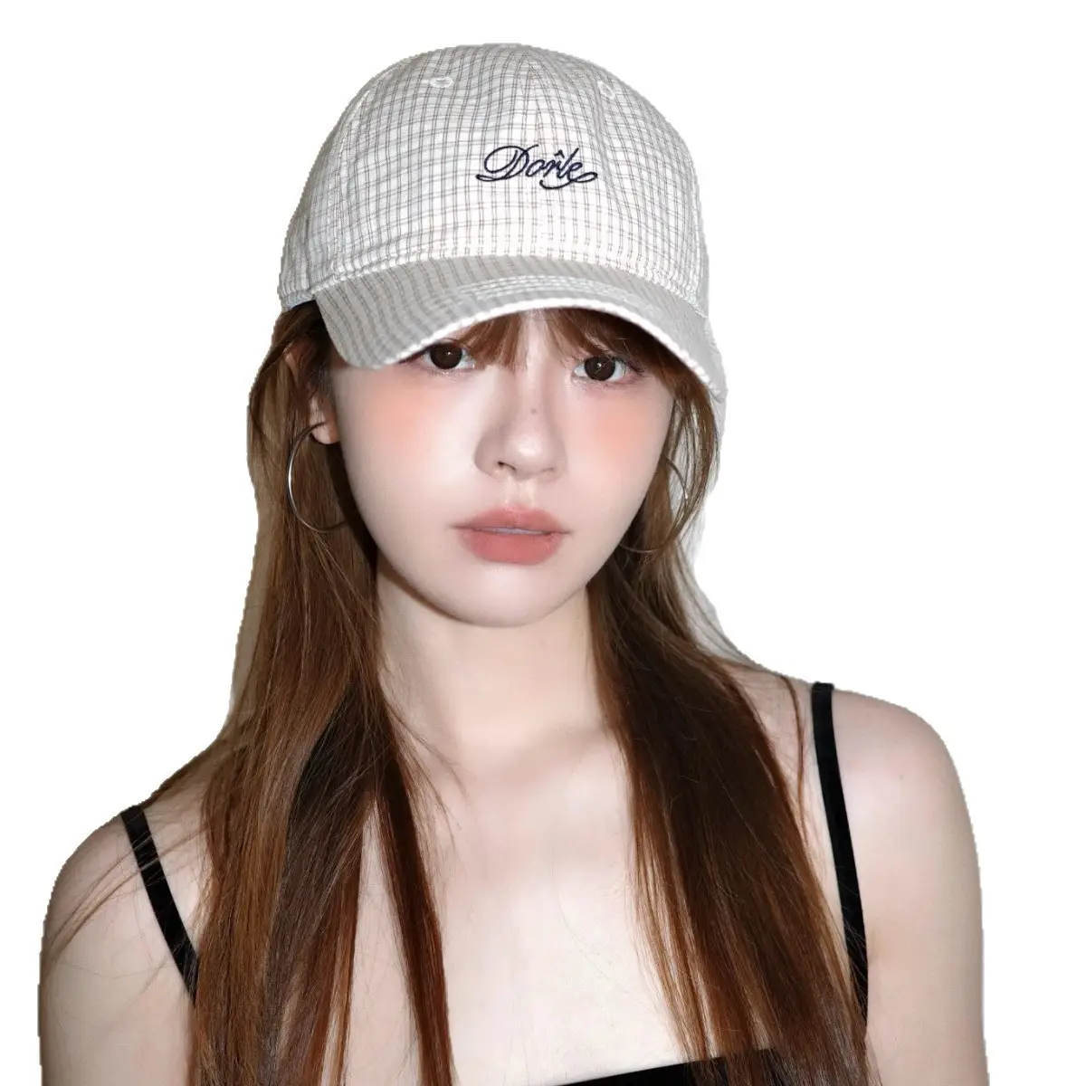 Women Korean Retro Plaid Letter Cap 2025 Spring - Image 7