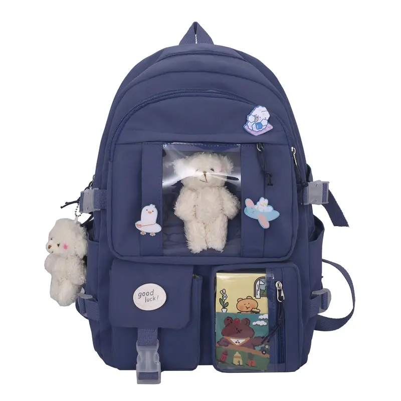 Ins Style Large Capacity High School Student Schoolbag Female K-Style Harajuku Ulzzang Cartoon Backpack Junior High School Student Backpack