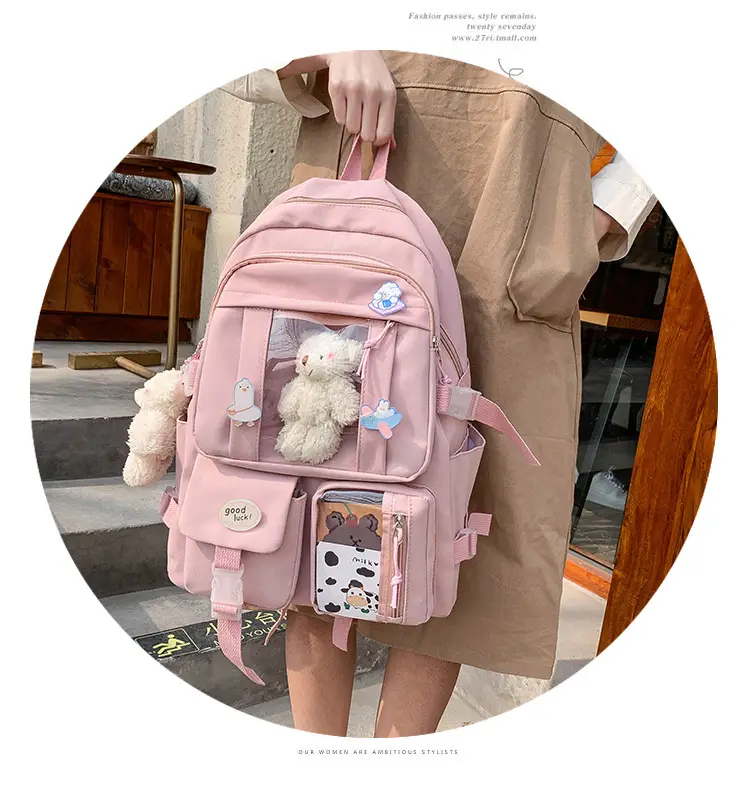 Ins Style Large Capacity High School Student Schoolbag Female K-Style Harajuku Ulzzang Cartoon Backpack Junior High School Student Backpack — feature 11