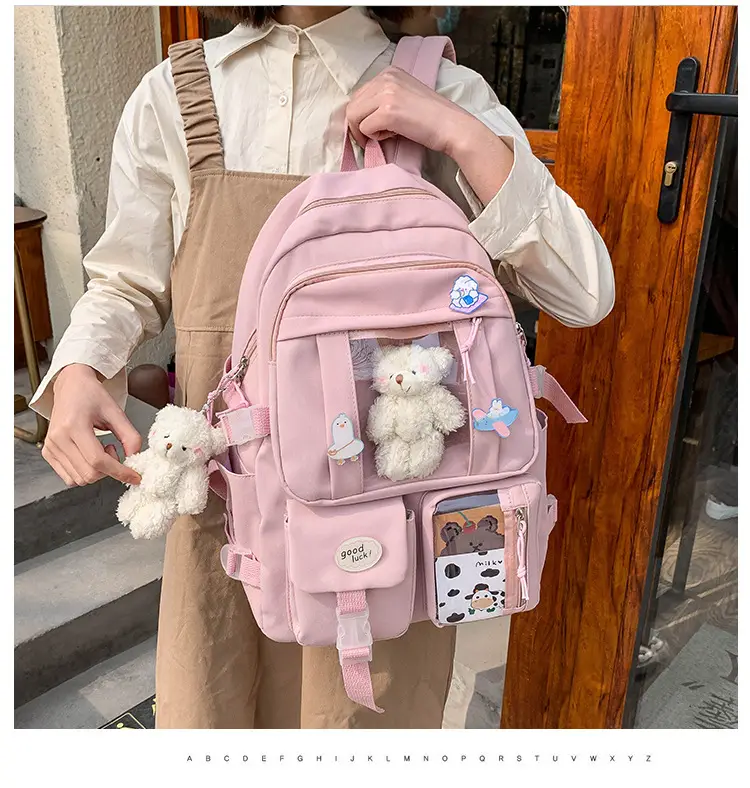 Ins Style Large Capacity High School Student Schoolbag Female K-Style Harajuku Ulzzang Cartoon Backpack Junior High School Student Backpack — feature 12