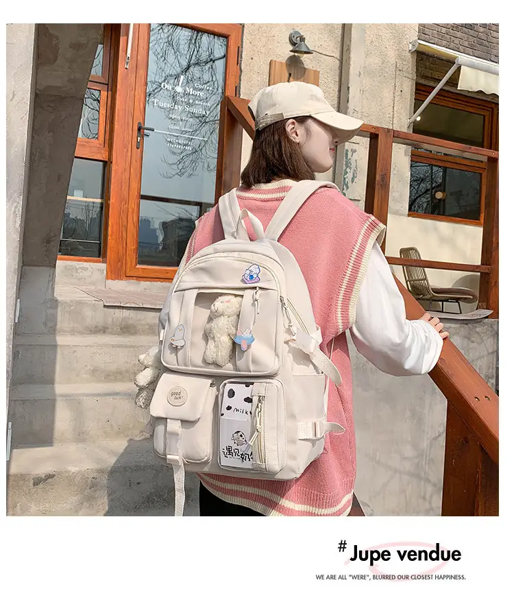 Ins Style Large Capacity High School Student Schoolbag Female K-Style Harajuku Ulzzang Cartoon Backpack Junior High School Student Backpack — feature 16