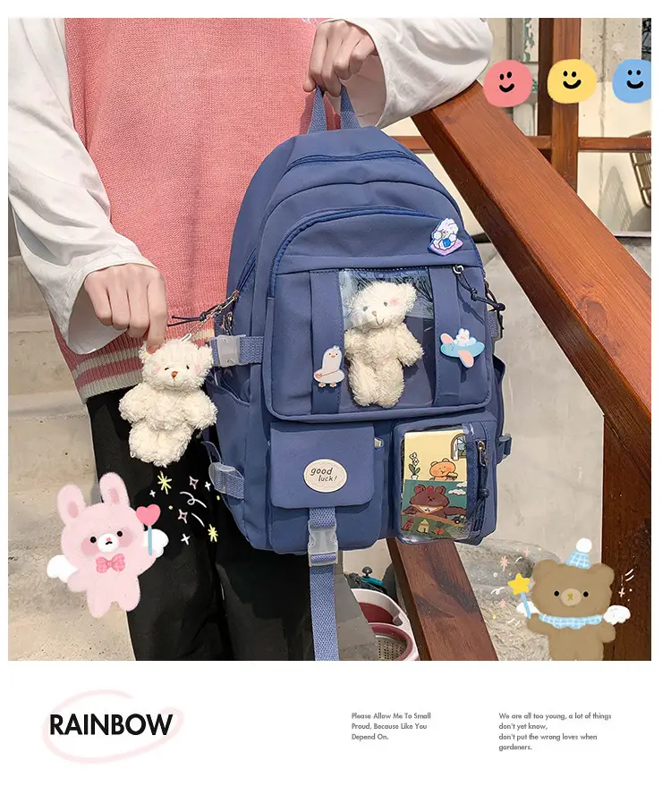 Ins Style Large Capacity High School Student Schoolbag Female K-Style Harajuku Ulzzang Cartoon Backpack Junior High School Student Backpack — feature 17
