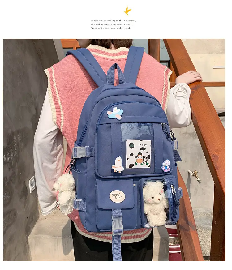 Ins Style Large Capacity High School Student Schoolbag Female K-Style Harajuku Ulzzang Cartoon Backpack Junior High School Student Backpack — feature 18