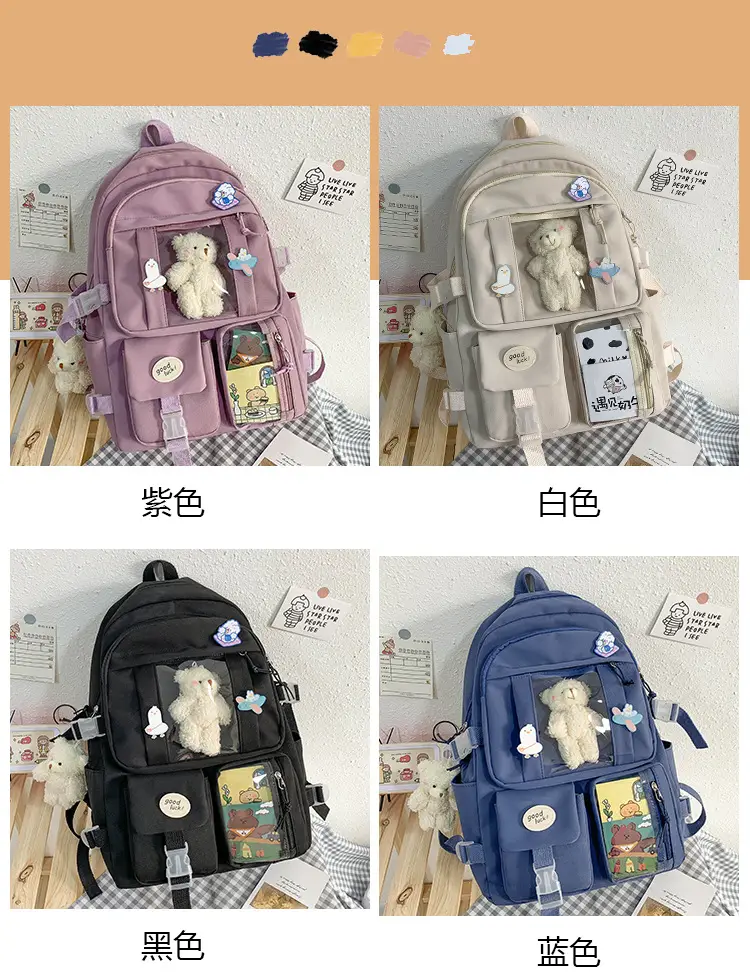 Ins Style Large Capacity High School Student Schoolbag Female K-Style Harajuku Ulzzang Cartoon Backpack Junior High School Student Backpack — feature 2