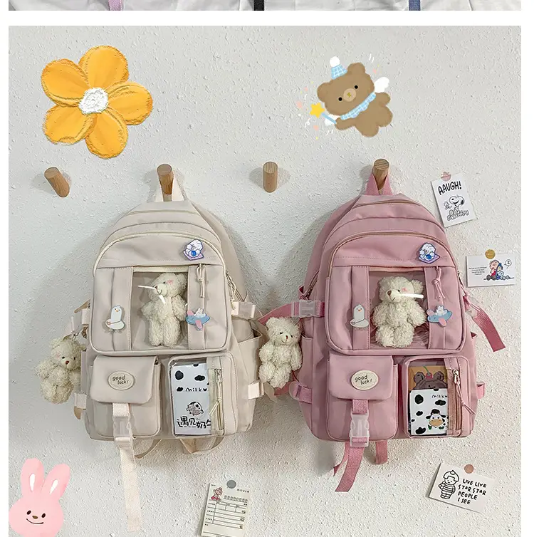 Ins Style Large Capacity High School Student Schoolbag Female K-Style Harajuku Ulzzang Cartoon Backpack Junior High School Student Backpack — feature 22