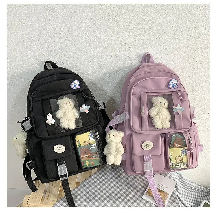 Ins Style Large Capacity High School Student Schoolbag Female K-Style Harajuku Ulzzang Cartoon Backpack Junior High School Student Backpack — feature 24