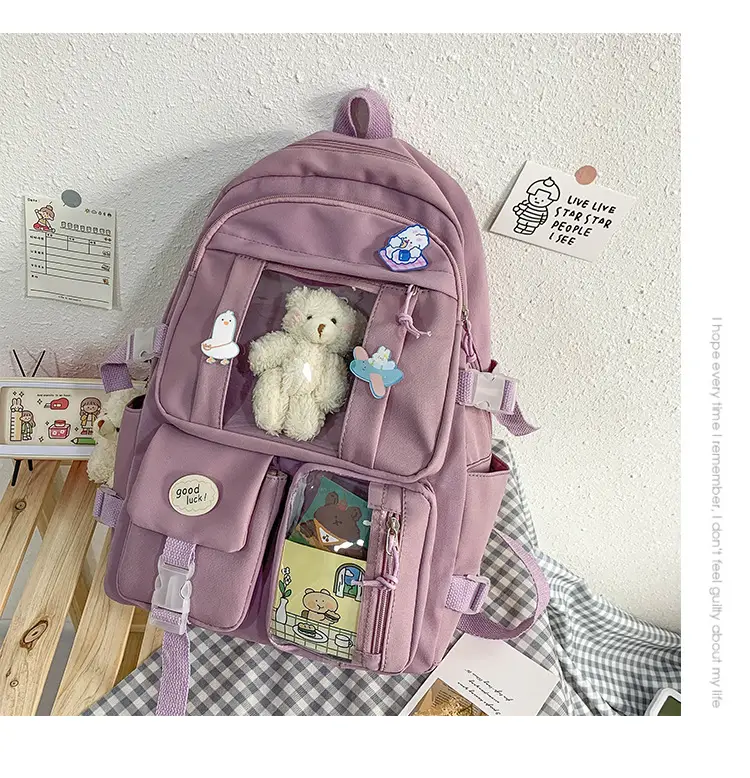 Ins Style Large Capacity High School Student Schoolbag Female K-Style Harajuku Ulzzang Cartoon Backpack Junior High School Student Backpack — feature 25