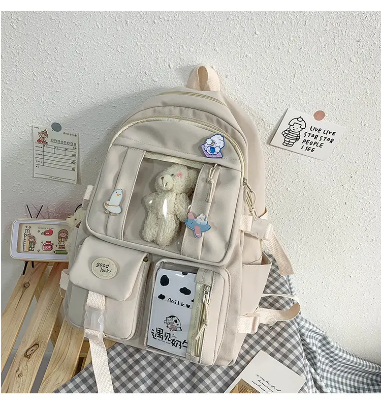 Ins Style Large Capacity High School Student Schoolbag Female K-Style Harajuku Ulzzang Cartoon Backpack Junior High School Student Backpack — feature 26
