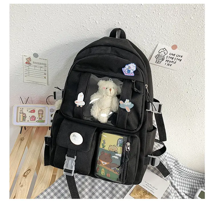 Ins Style Large Capacity High School Student Schoolbag Female K-Style Harajuku Ulzzang Cartoon Backpack Junior High School Student Backpack — feature 27