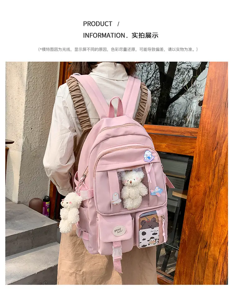 Ins Style Large Capacity High School Student Schoolbag Female K-Style Harajuku Ulzzang Cartoon Backpack Junior High School Student Backpack — feature 7