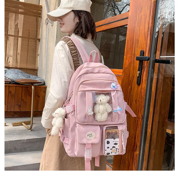 Ins Style Large Capacity High School Student Schoolbag Female K-Style Harajuku Ulzzang Cartoon Backpack Junior High School Student Backpack — feature 9