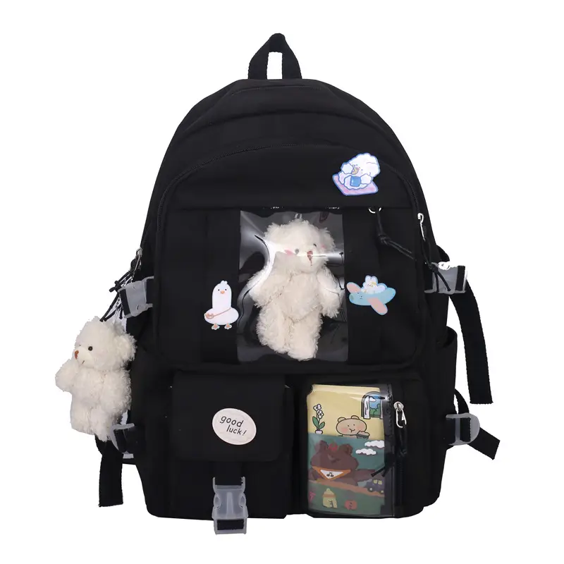 Ins Style Large Capacity High School Student Schoolbag Female K-Style Harajuku Ulzzang Cartoon Backpack Junior High School Student Backpack