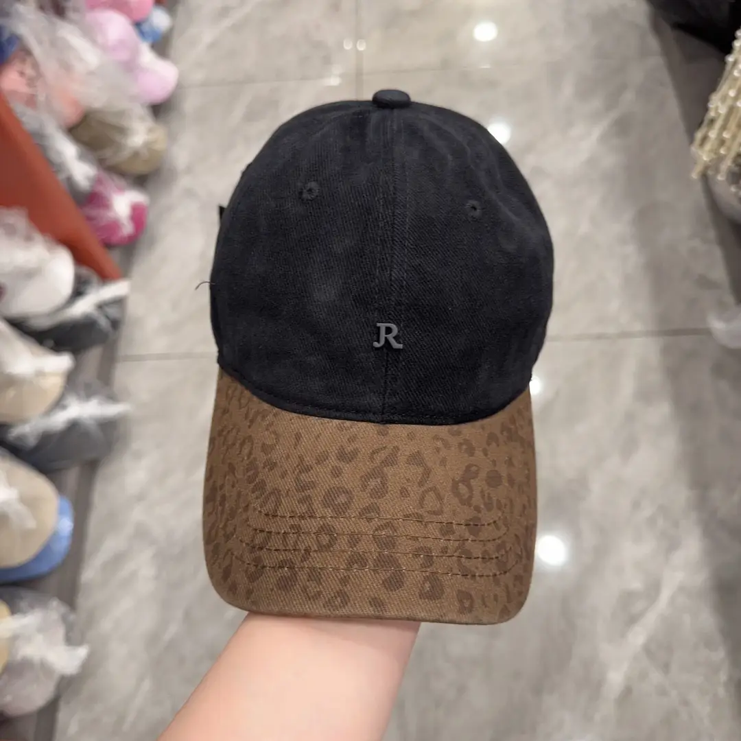 Women Leopard Print Baseball Cap Red Brown — feature 13