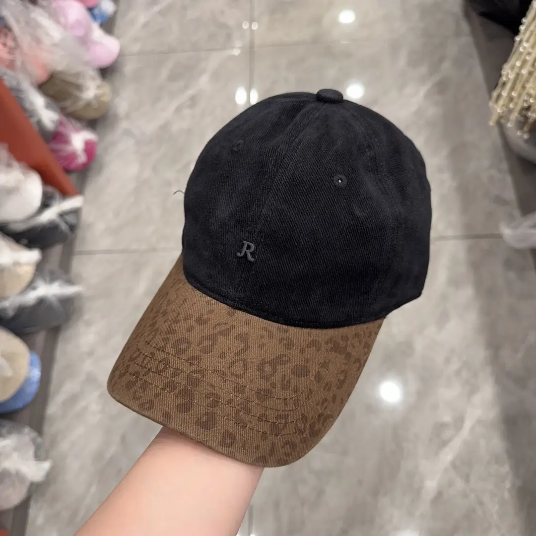 Women Leopard Print Baseball Cap Red Brown — feature 14