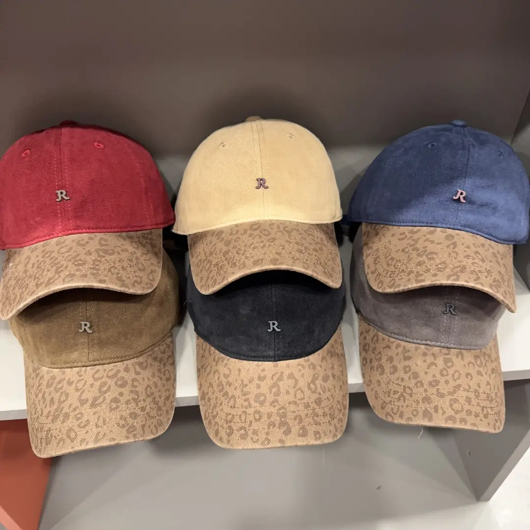 Women Leopard Print Baseball Cap Red Brown — feature 2