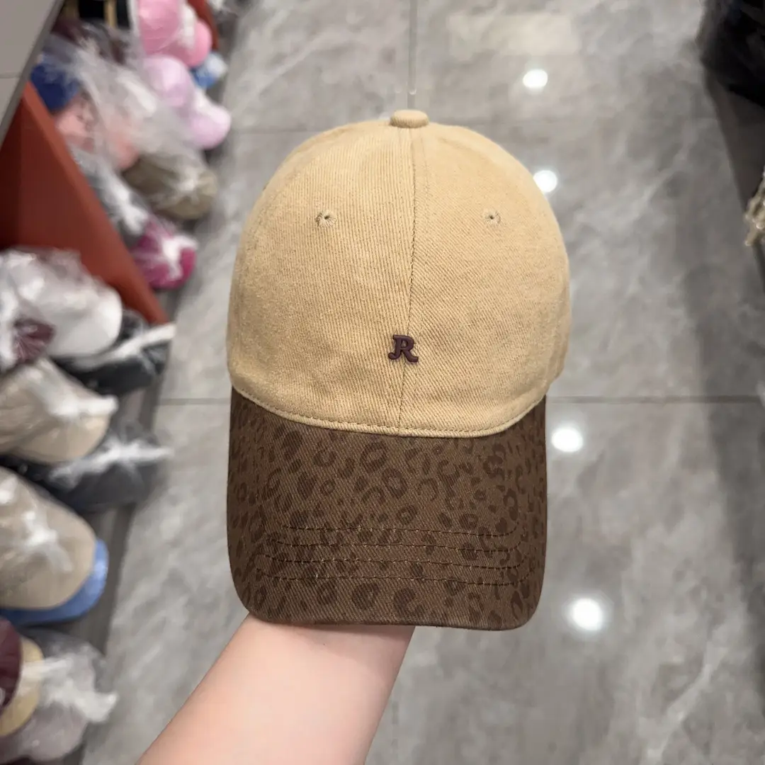 Women Leopard Print Baseball Cap Red Brown — feature 3