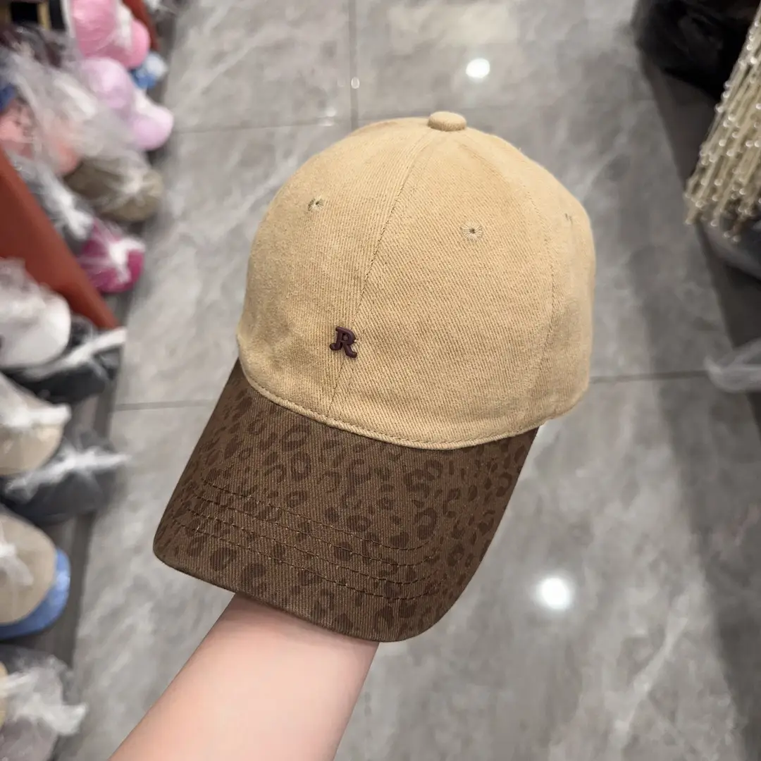 Women Leopard Print Baseball Cap Red Brown — feature 4