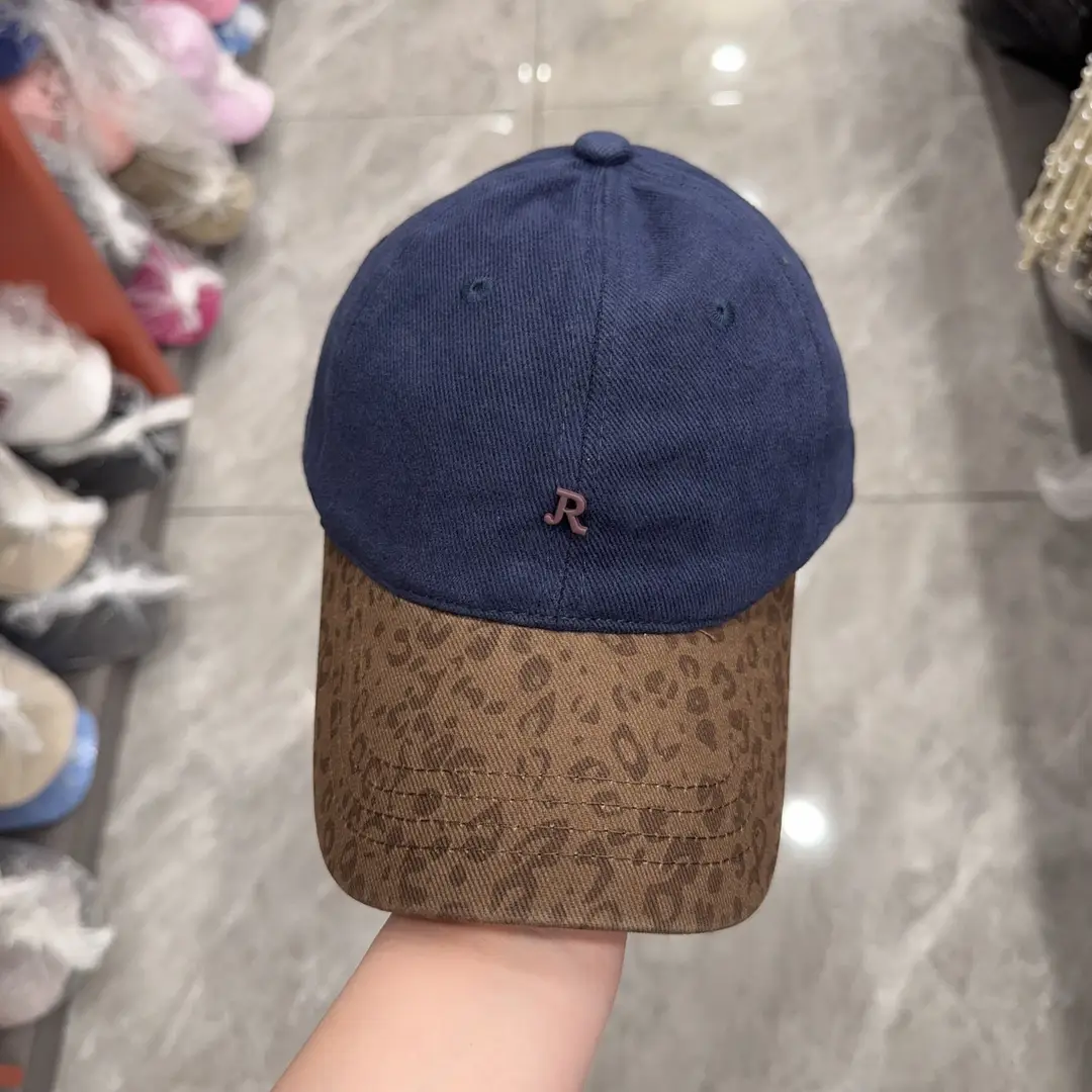 Women Leopard Print Baseball Cap Red Brown — feature 9