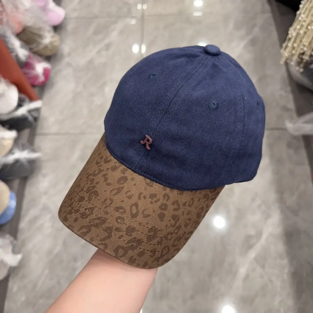Women Leopard Print Baseball Cap Red Brown - Image 3