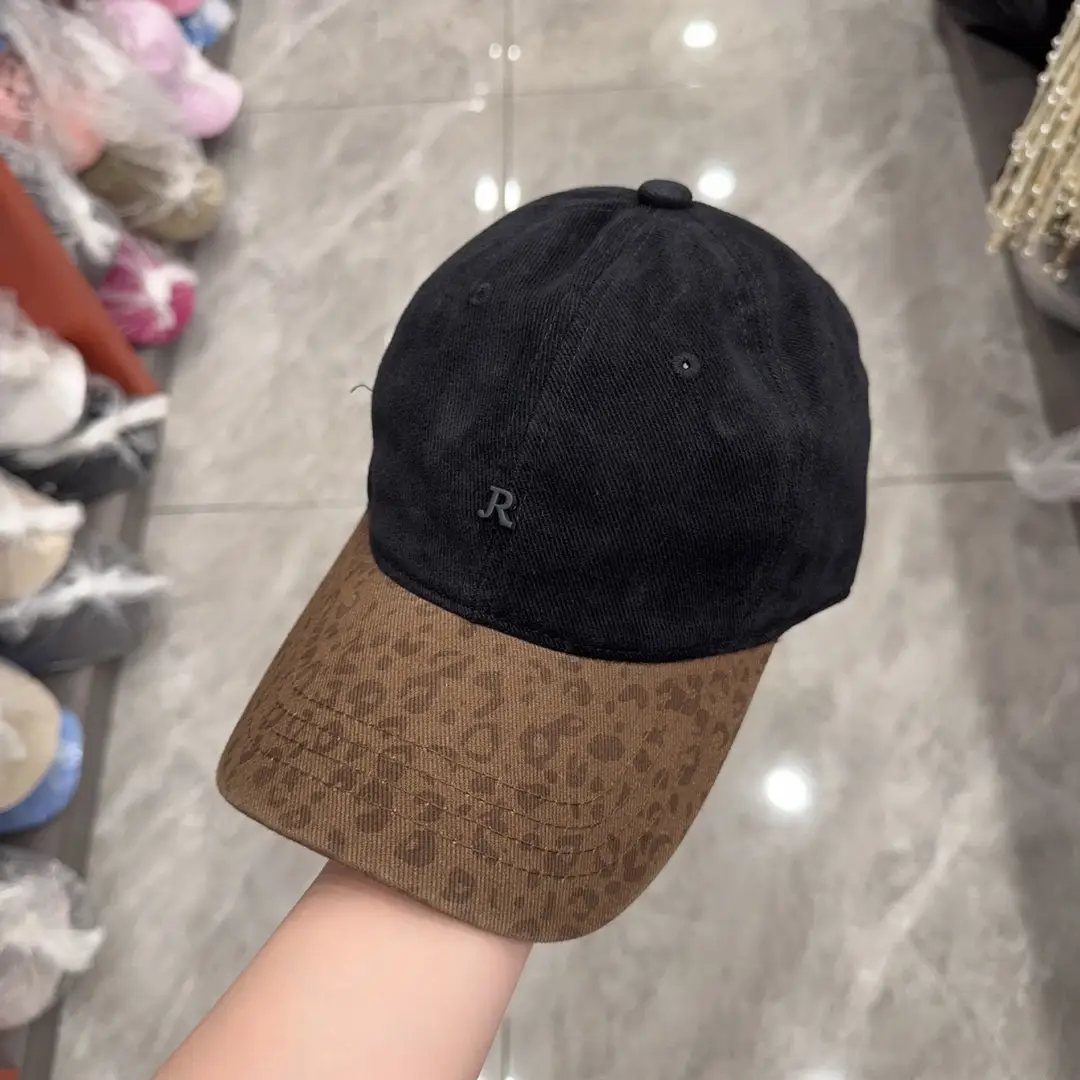 Women Leopard Print Baseball Cap Red Brown - Image 4