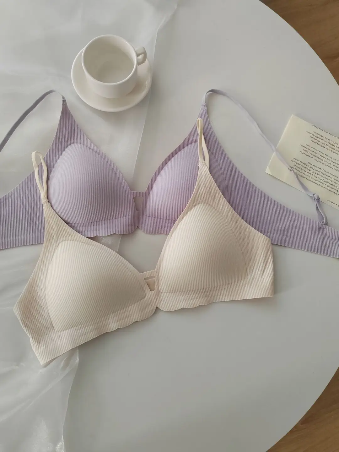French Seamless Triangle Cup Bra, Thin, Comfortable and Breathable Small Breast Underwear — feature 19