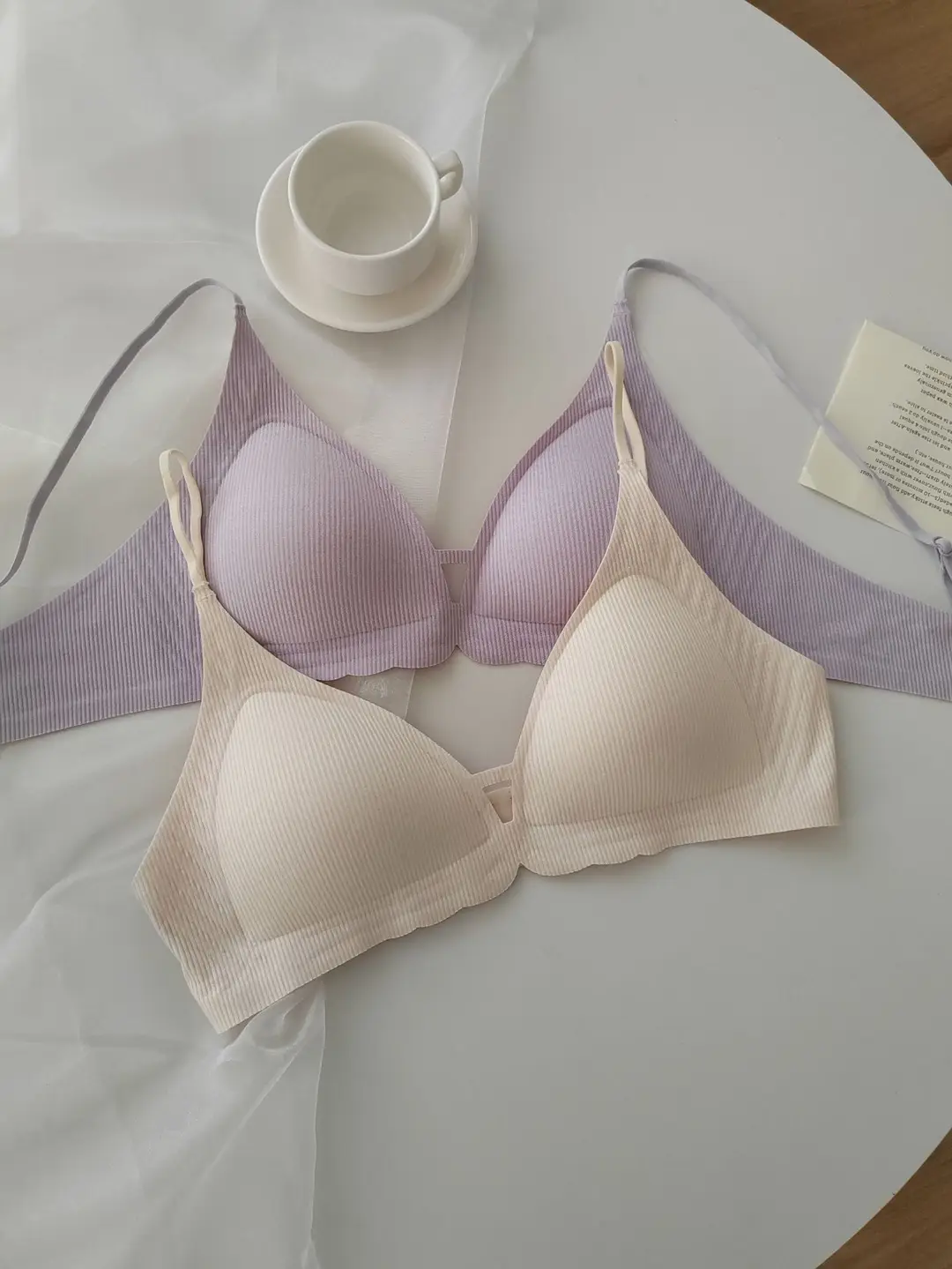 French Seamless Triangle Cup Bra, Thin, Comfortable and Breathable Small Breast Underwear — feature 20