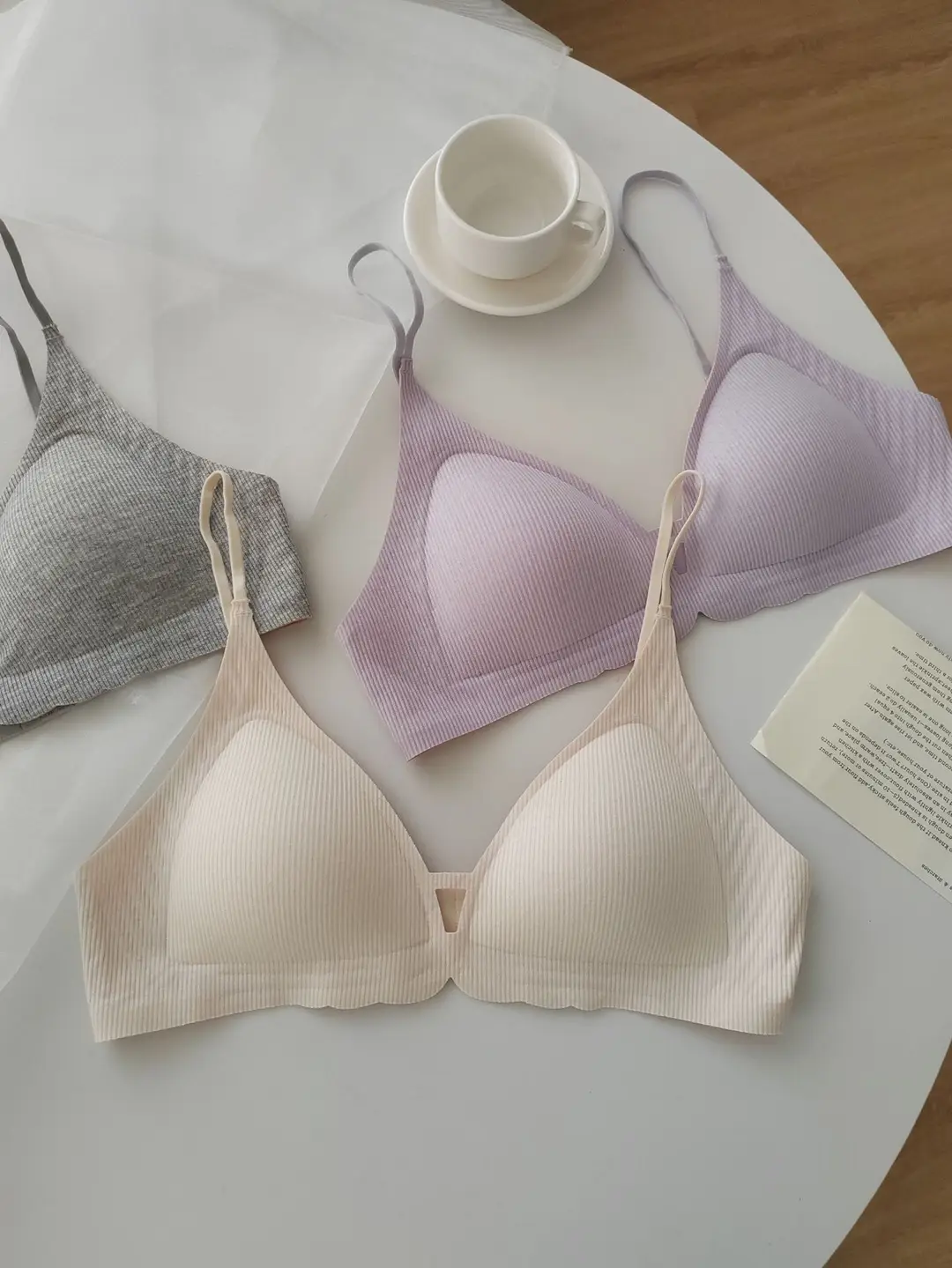 French Seamless Triangle Cup Bra, Thin, Comfortable and Breathable Small Breast Underwear — feature 21