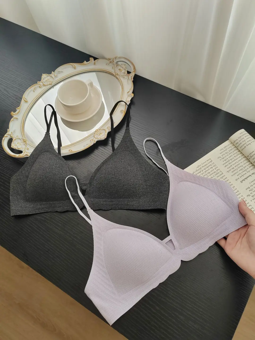 French Seamless Triangle Cup Bra, Thin, Comfortable and Breathable Small Breast Underwear — feature 9