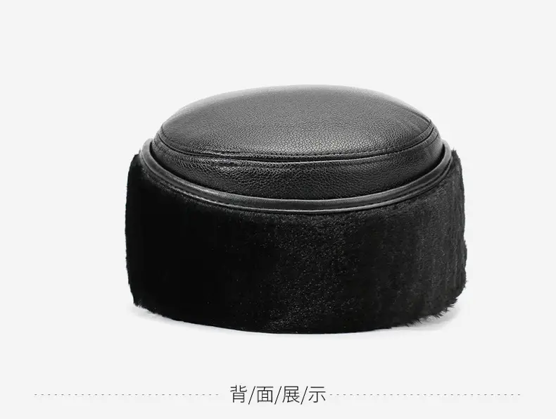 Winter Leather Cap for Men with Fleece Lining & Ear Protection — feature 10