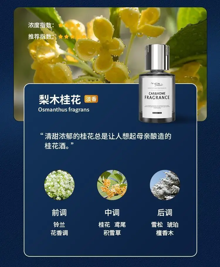 Car Aromatherapy Car Fragrance Car Perfume Ornaments Plant Blended Long-Lasting Fragrance Glass High-End Car Aromatherapy — feature 18