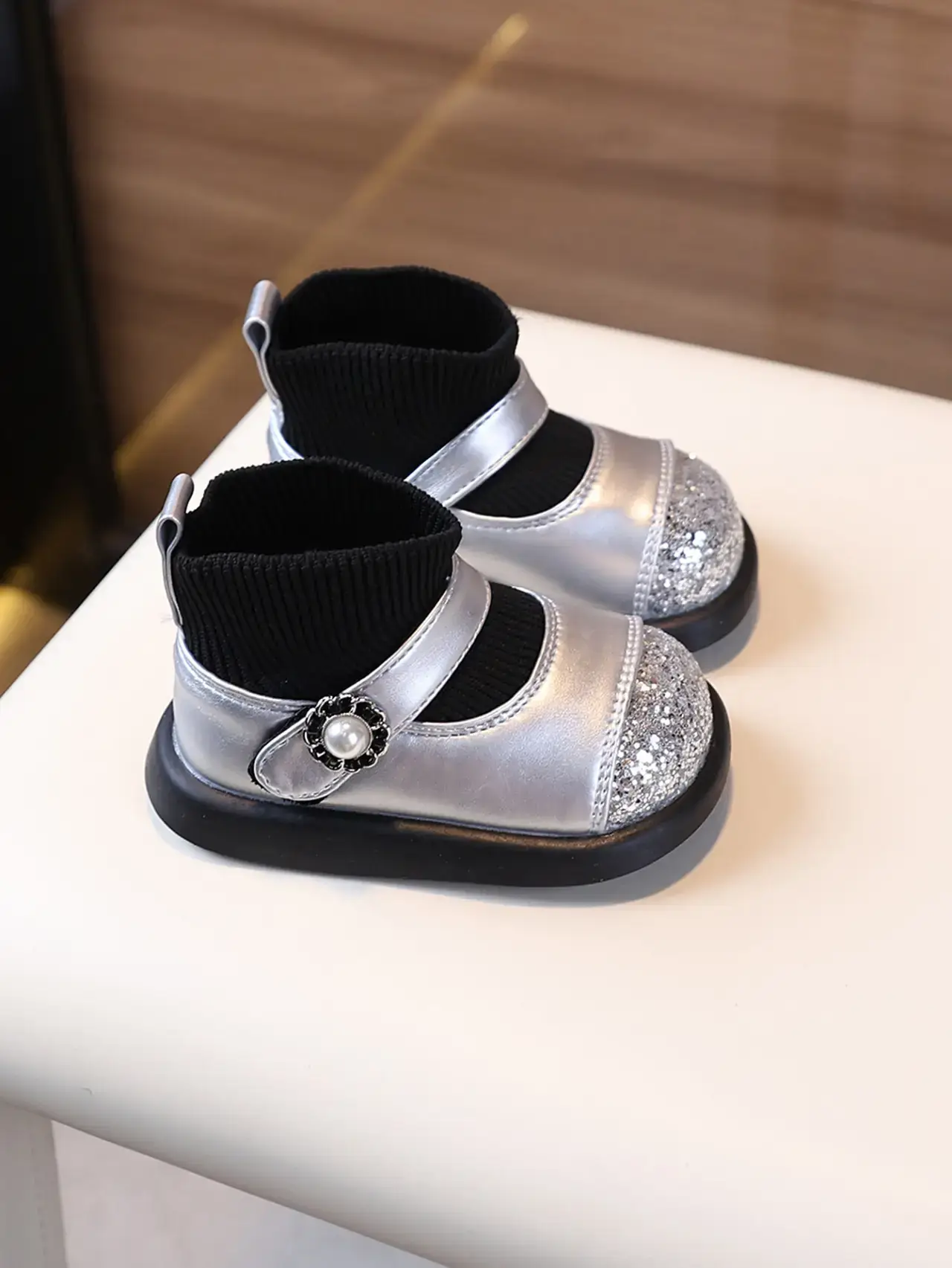 Toddler Princess Shoes Black Soft Sole 1-3Y — feature 12