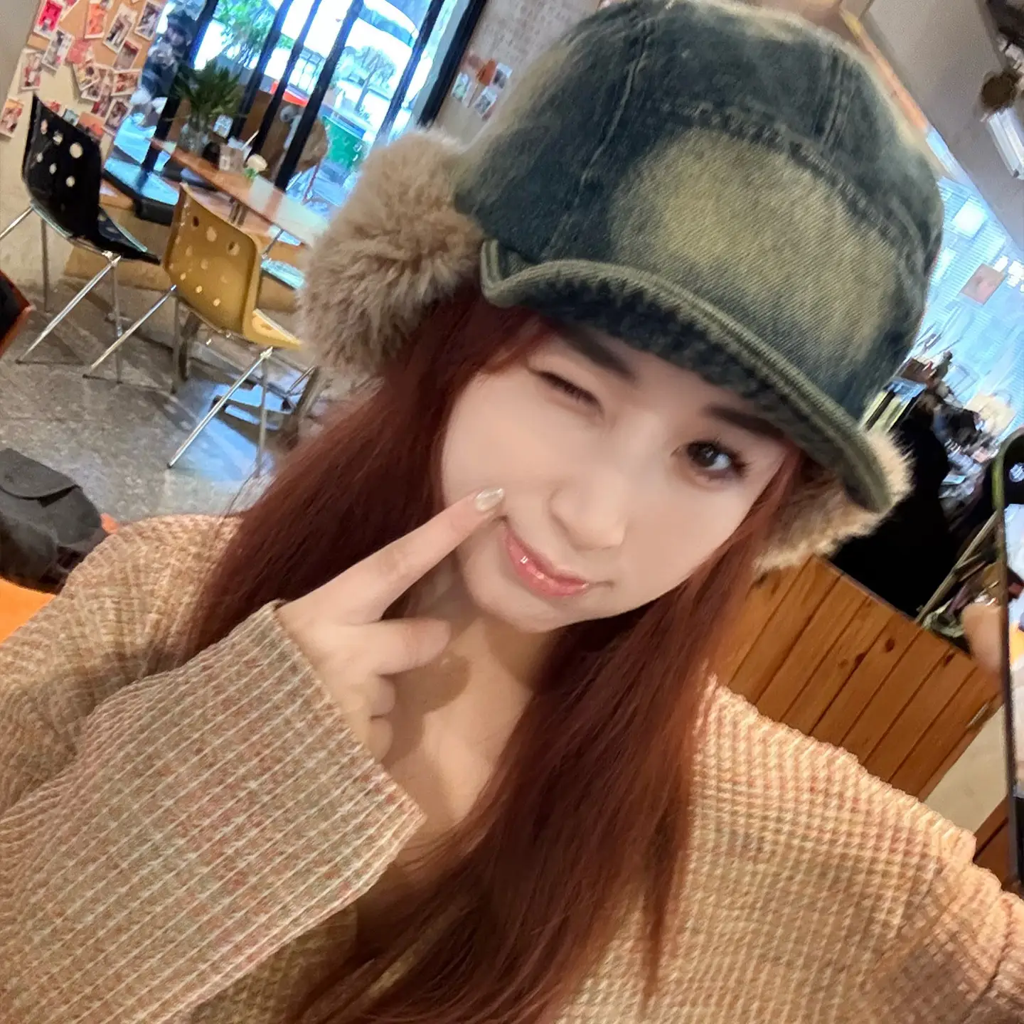 Winter Plush Ear Hats for Men Women Retro Denim Cap - Image 6