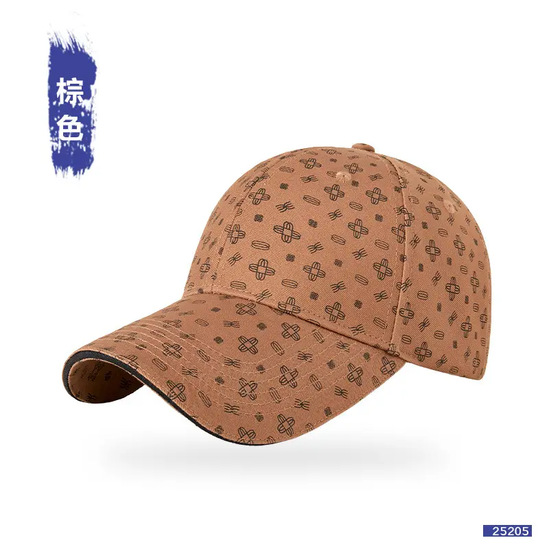 Black Printed Baseball Cap for Men Women - Image 3