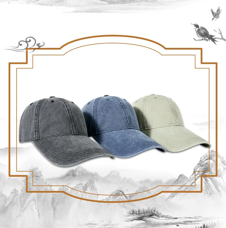 Men Vintage Washed Duckbill Cap 11cm Extended Brim — feature 10