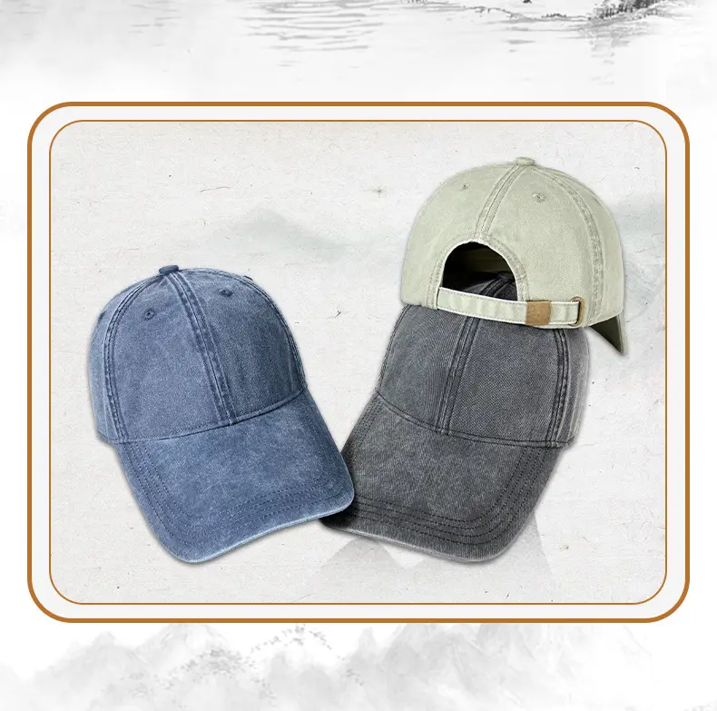 Men Vintage Washed Duckbill Cap 11cm Extended Brim — feature 11