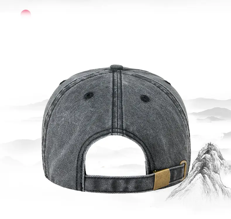 Men Vintage Washed Duckbill Cap 11cm Extended Brim — feature 16
