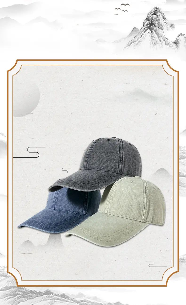 Men Vintage Washed Duckbill Cap 11cm Extended Brim — feature 9