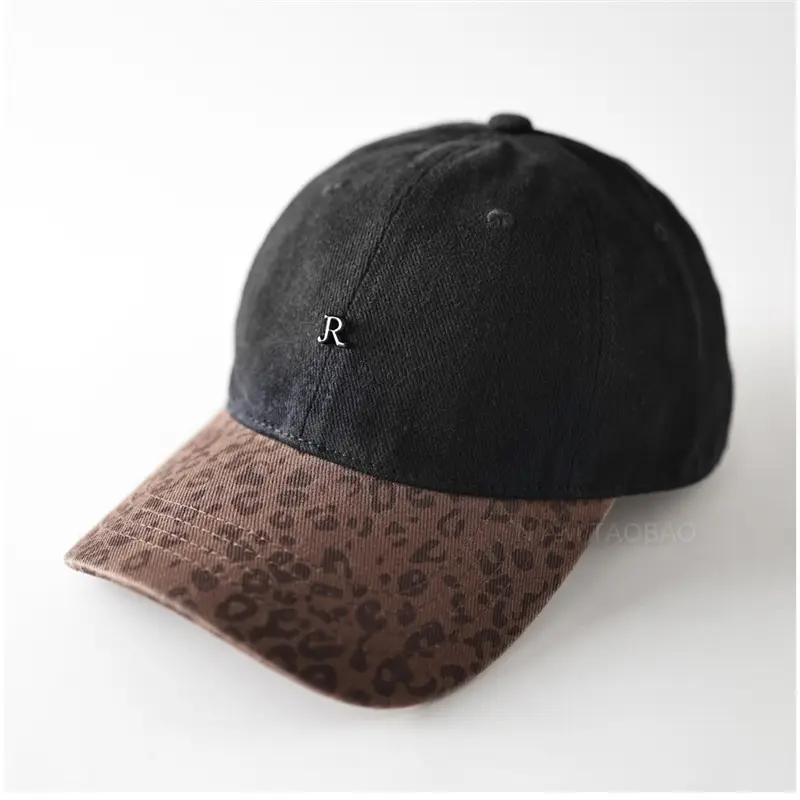 Leopard Print Baseball Cap for Men Women Brown Gray - Image 11