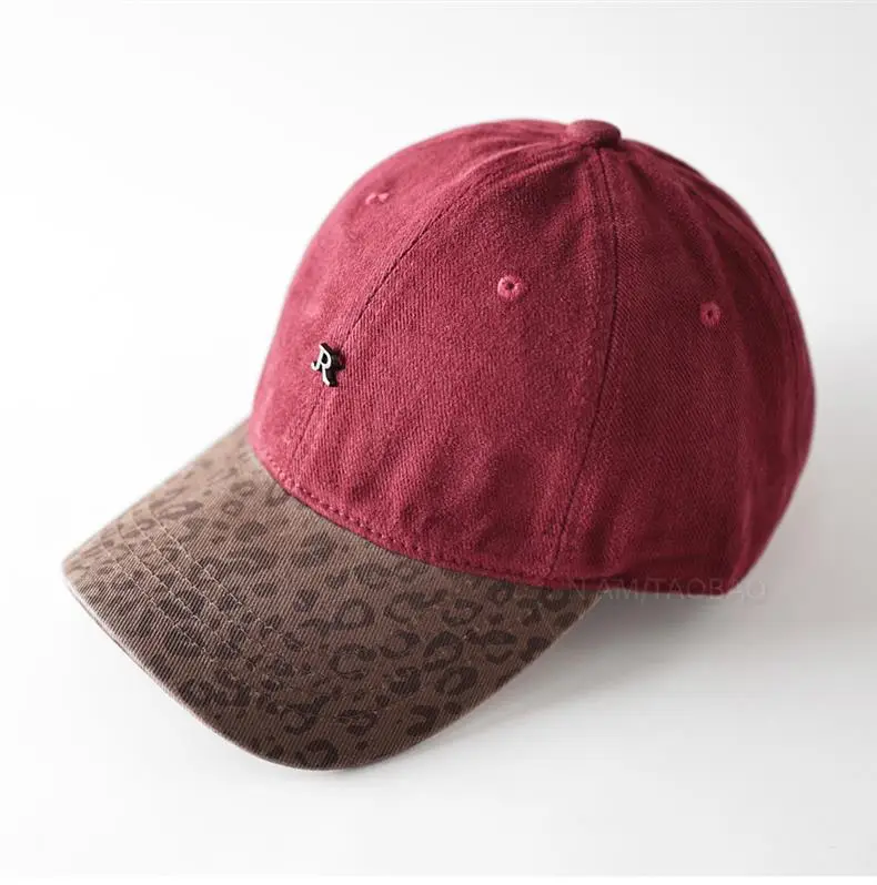 Leopard Print Baseball Cap for Men Women Brown Gray — feature 12