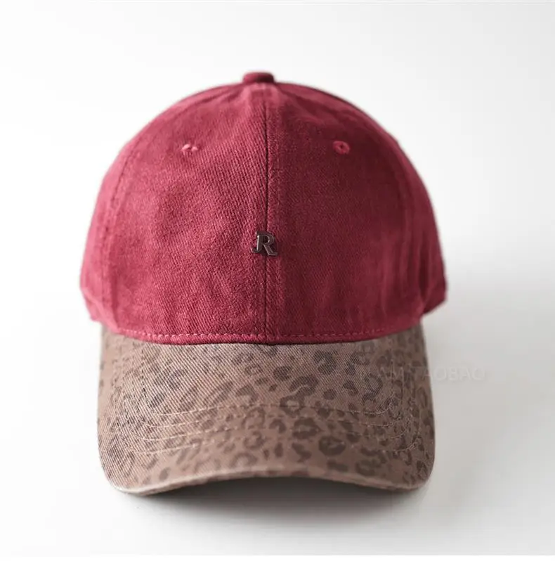 Leopard Print Baseball Cap for Men Women Brown Gray — feature 7