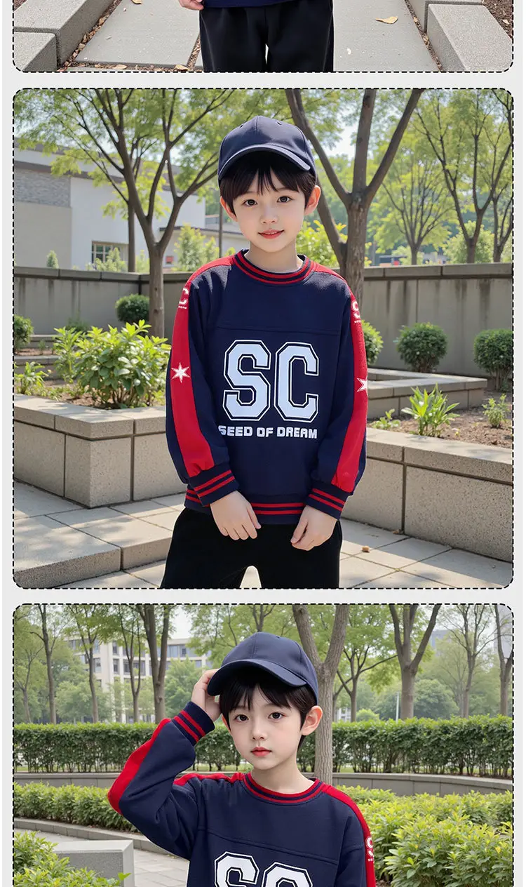 Boys' Navy Red SC Sweatshirt Pullover 2025 — feature 6