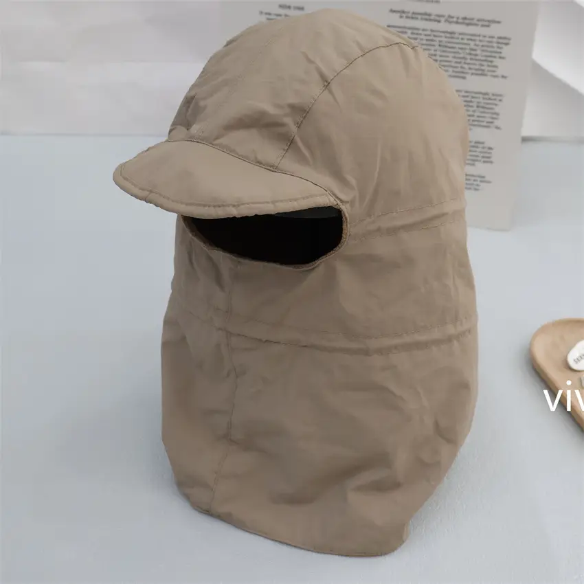 Black Windproof Winter Ski Cap Neck Scarf - Image 3