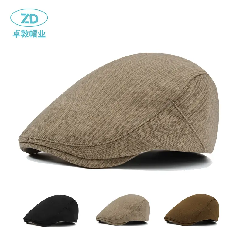 Vintage Woolen Forward Cap Autumn Winter British Beret Women's Outdoor Painter's Duckbill Cap Backwards-Wearing Baseball Cap - Image 4
